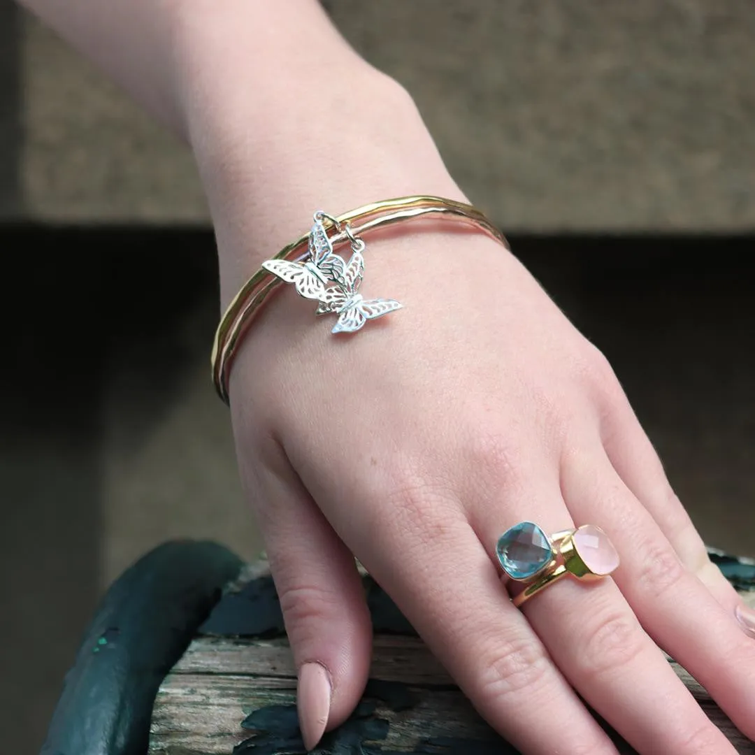 Butterfly Bangle | Gold- Silver