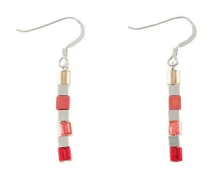 Carrie Elspeth Red Diversity Cubes Earrings