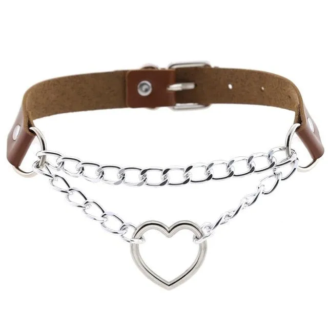 Chained Valentine Choker (15 Colors)