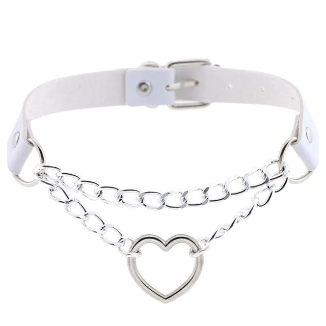 Chained Valentine Choker (15 Colors)