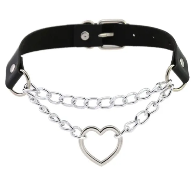 Chained Valentine Choker (15 Colors)