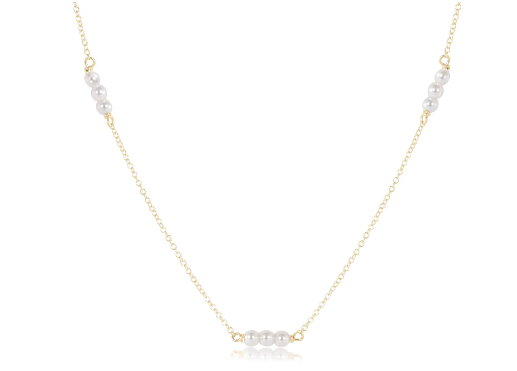 Choker Joy Simplicity Chain Gold - 3mm Pearl