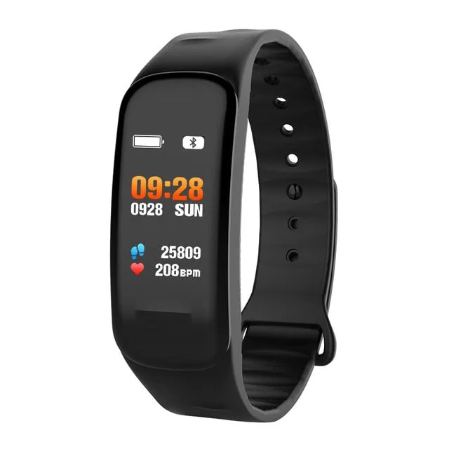 Color Screen C1S Smart Bracelet Waterproof Heart Rate Monitor Health Fitness Tracker Bluetooth Smart Watch for Sport PK MI Band4