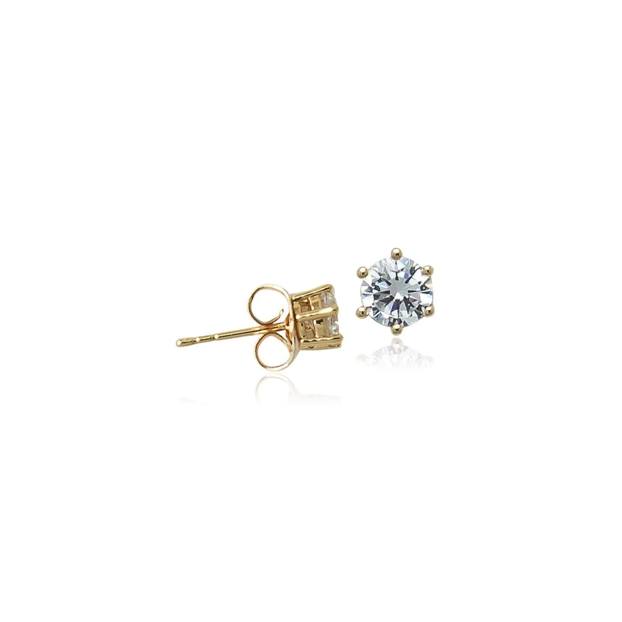 Cubic Zirconia Solitaire Earring