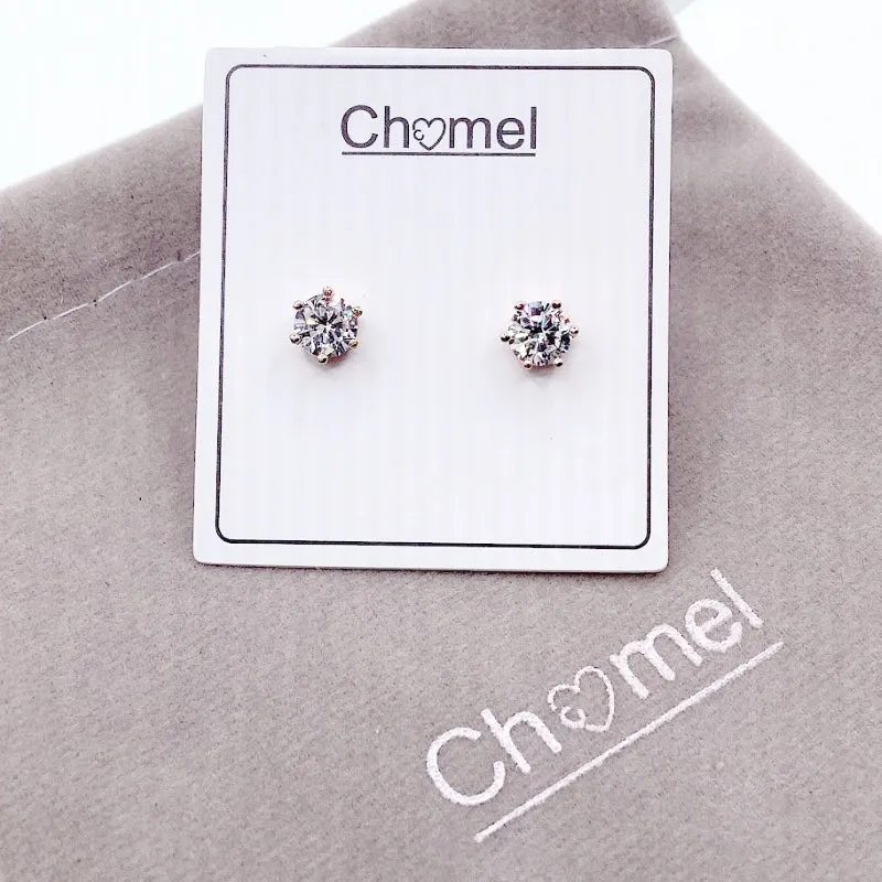 Cubic Zirconia Solitaire Earring