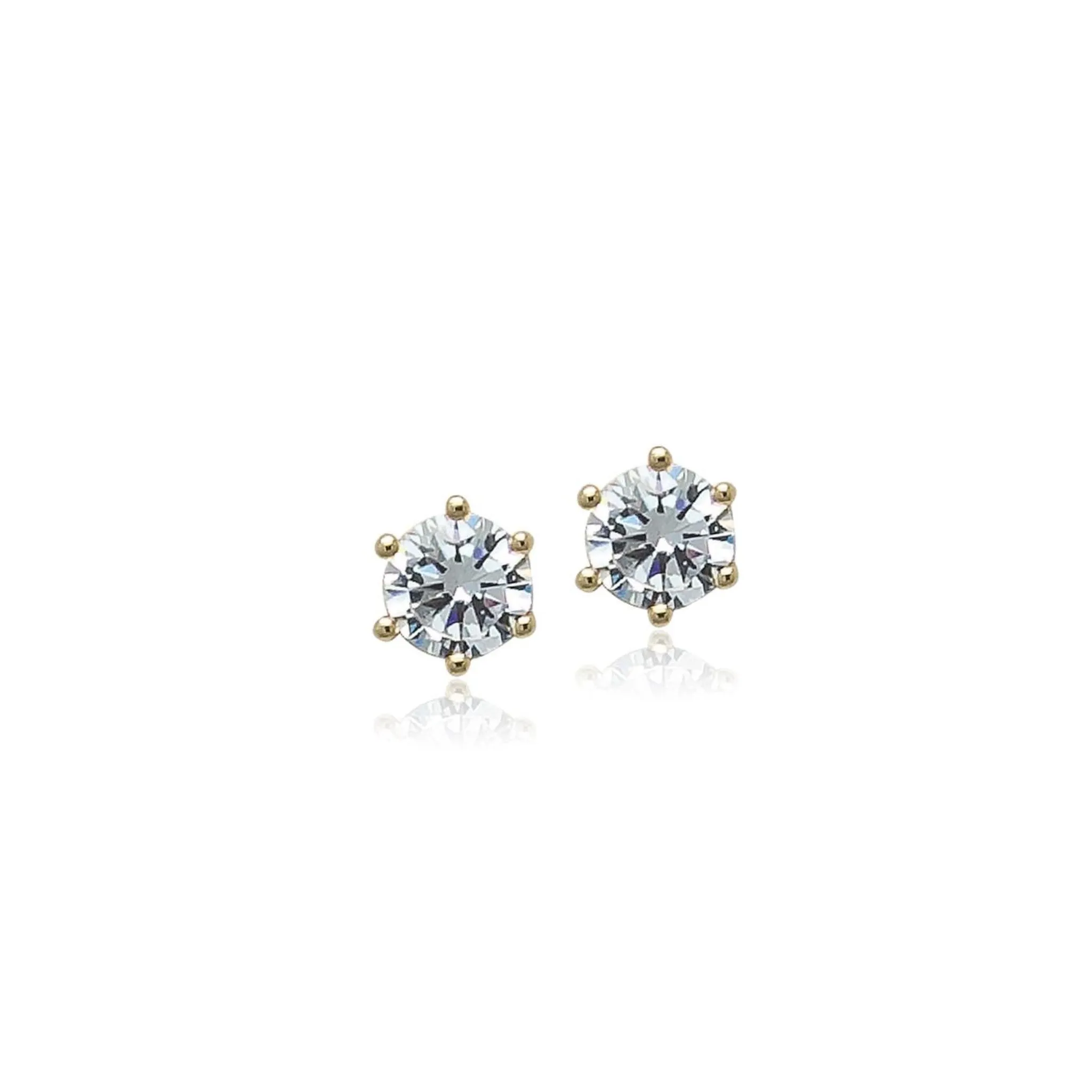 Cubic Zirconia Solitaire Earring