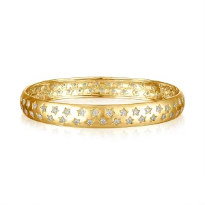 CZ Star Bangle Bracelet