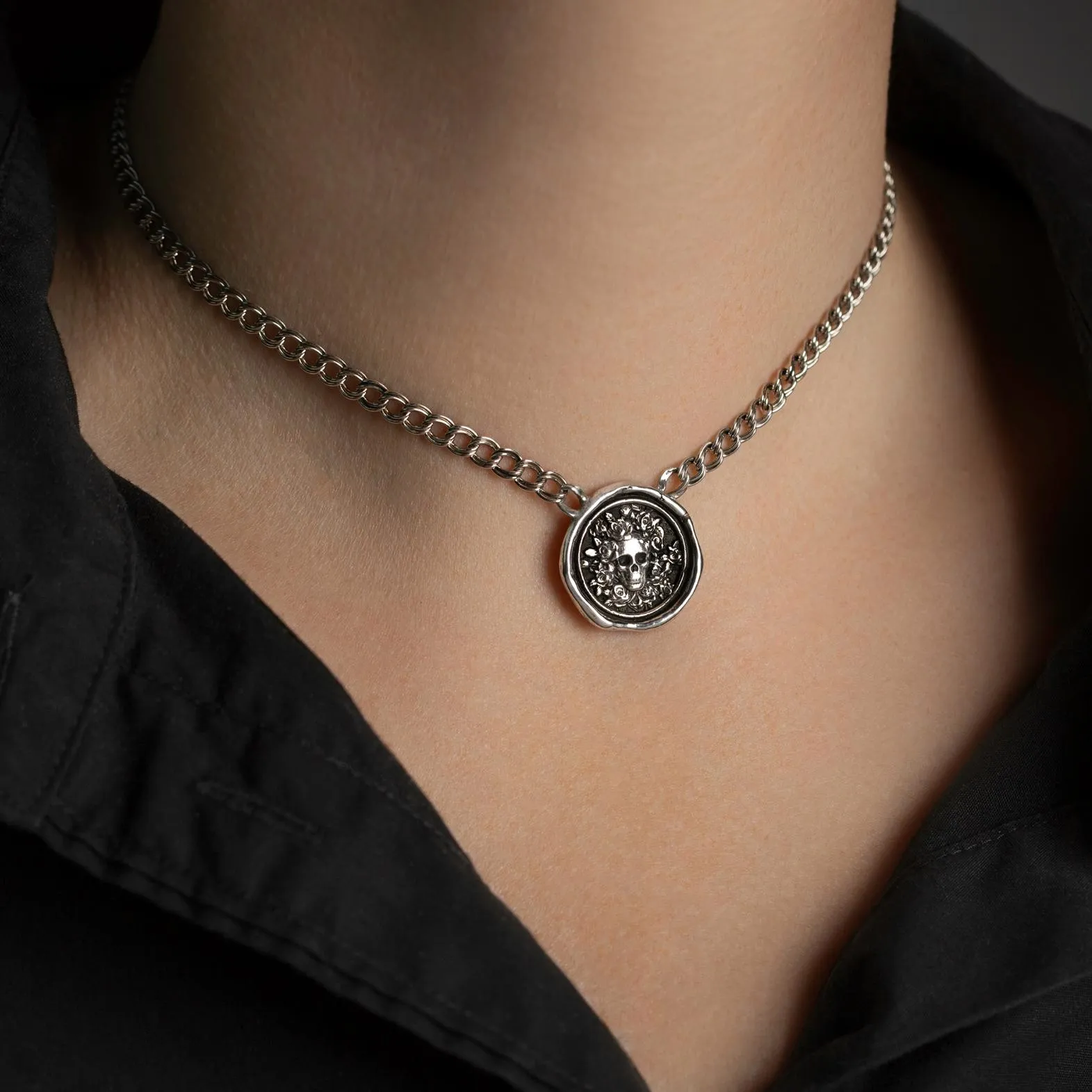 Direction Double Curb Link Talisman Choker