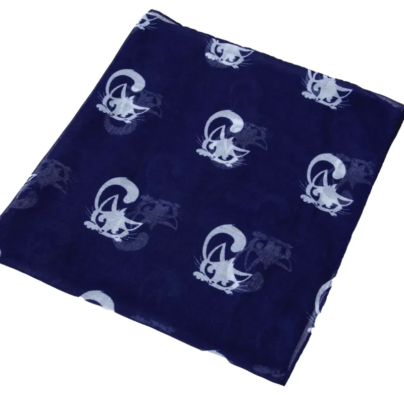 Fabulous Felines Navy Blue Cat Scarf