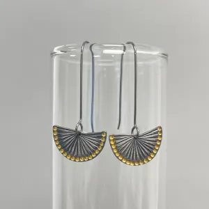 Fan drop earrings - open