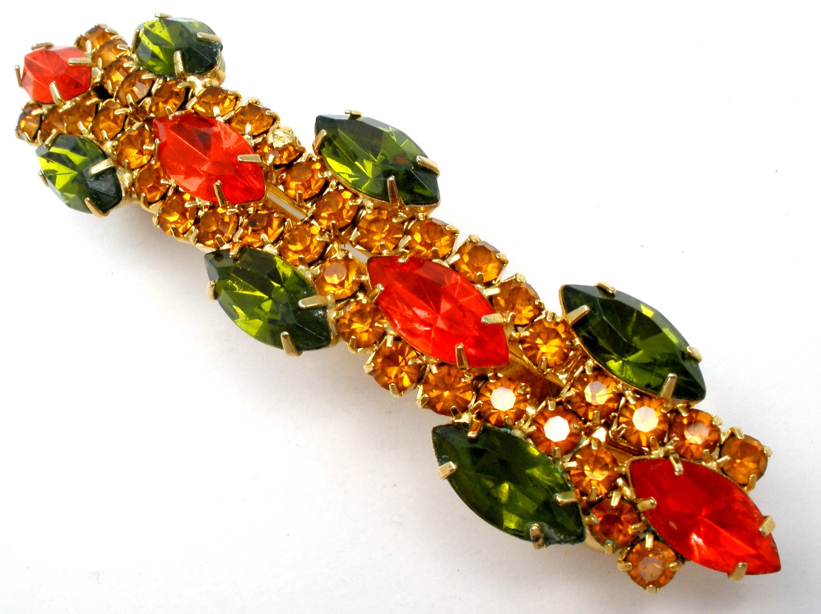 French Rhinestone Barrette Vintage