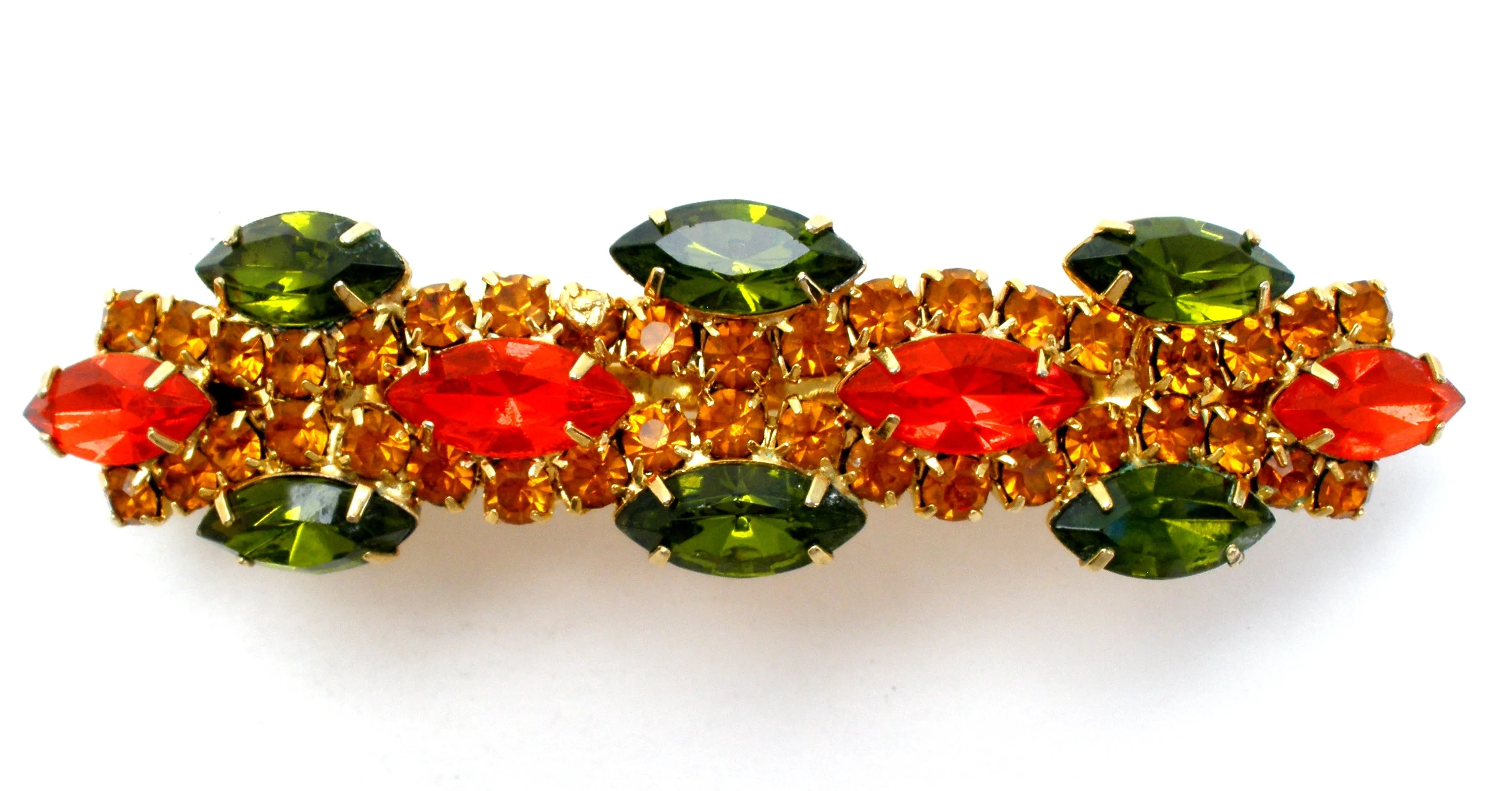 French Rhinestone Barrette Vintage