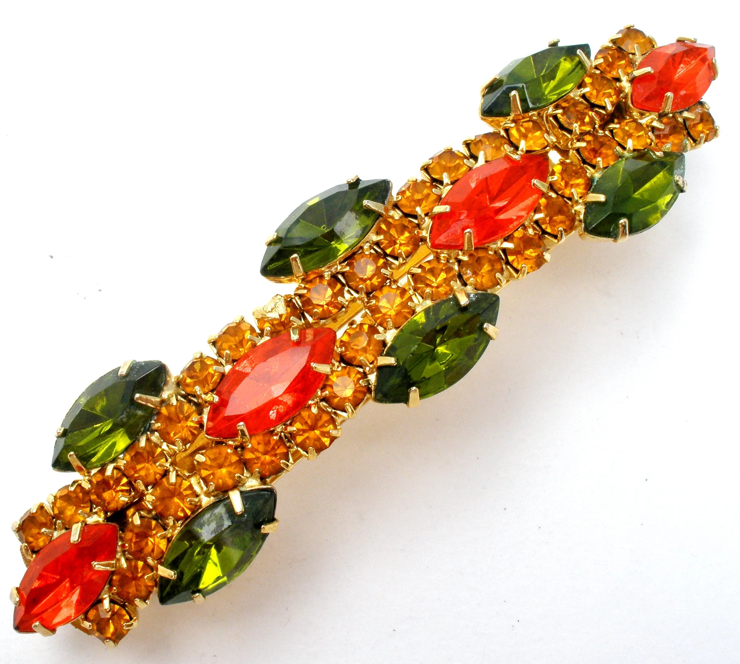 French Rhinestone Barrette Vintage