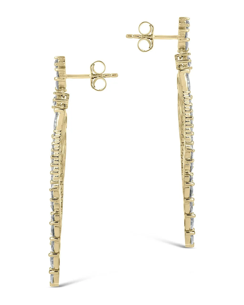 Gail Statement CZ Drop Earrings