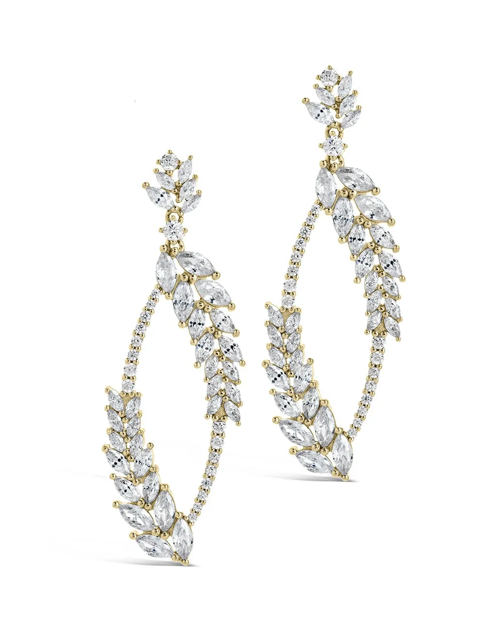 Gail Statement CZ Drop Earrings