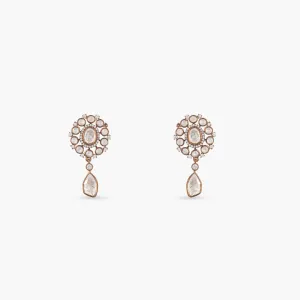 Halo Glow Moissanite Silver Drop Earrings