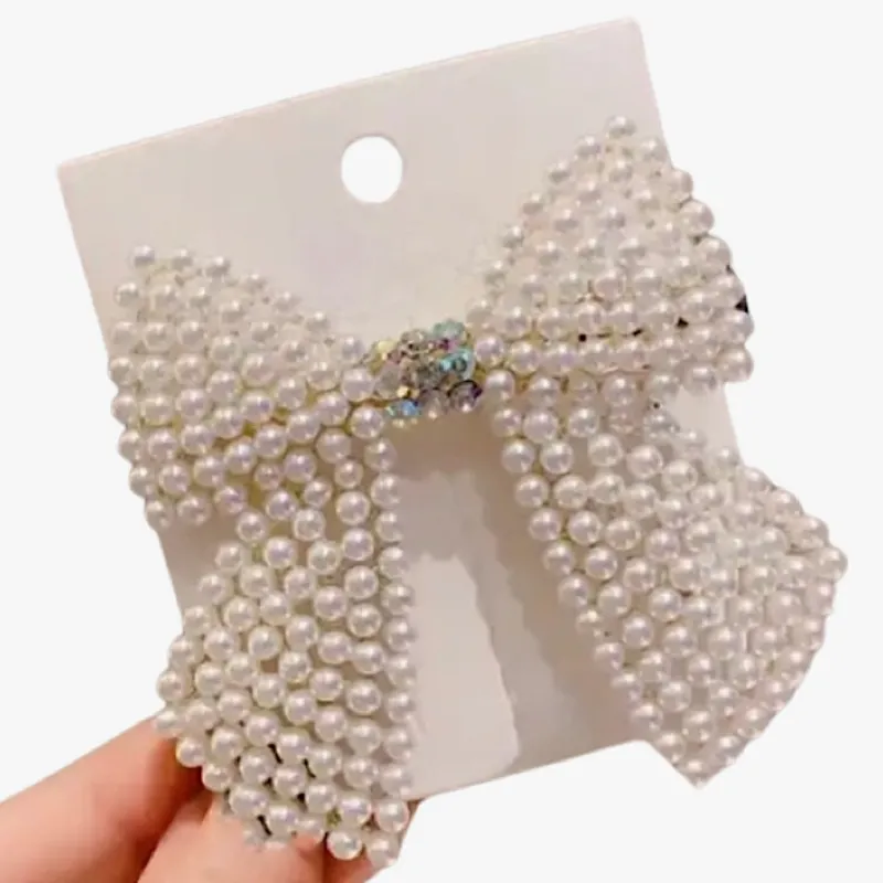 Hampton Dreaming Pearl Bow Hair Barrette