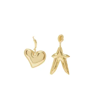 HIGH ROLLER HEART STAR EARRINGS