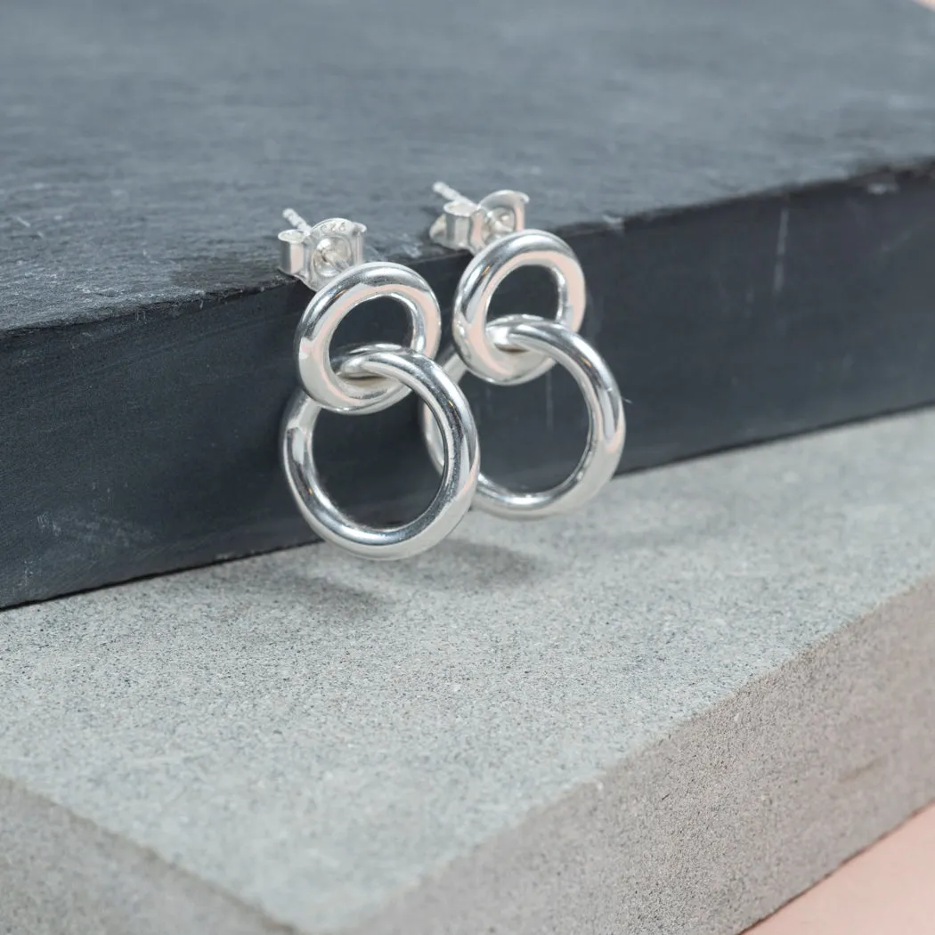 Kelso Large Chunky Silver Earrings