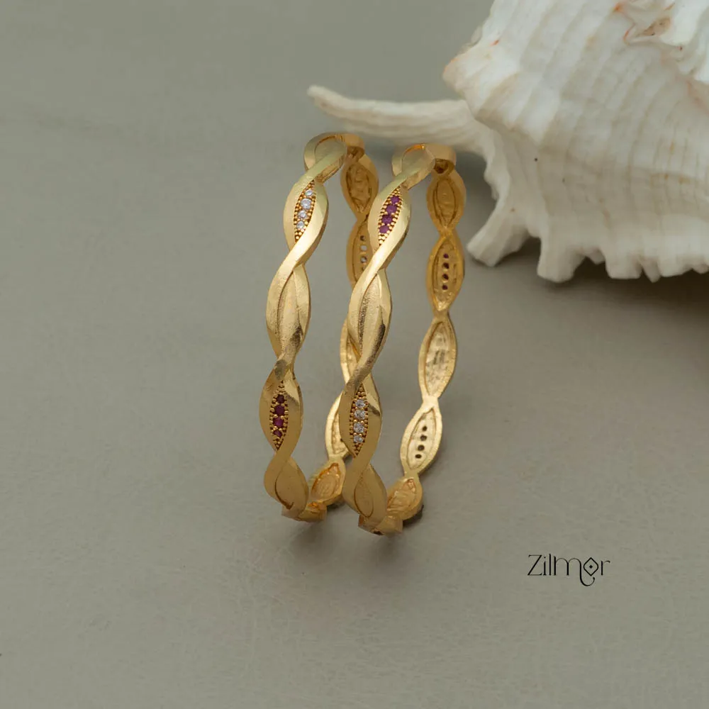 KF101280 - Gold Plated Bangle (pair)