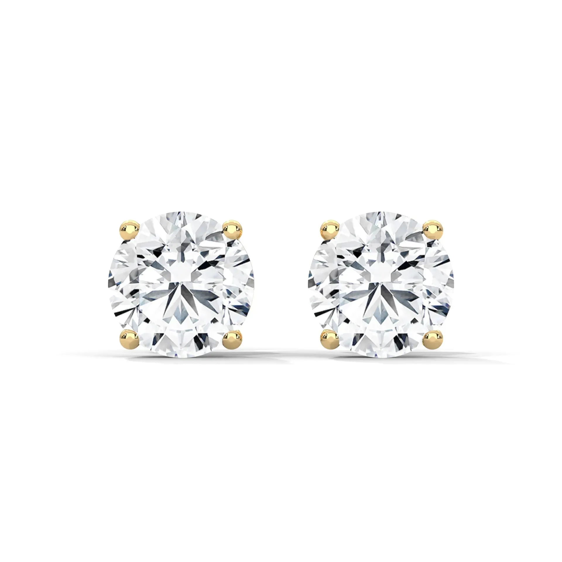 Lab-Grown Diamond Round 4 Prong Stud Earrings