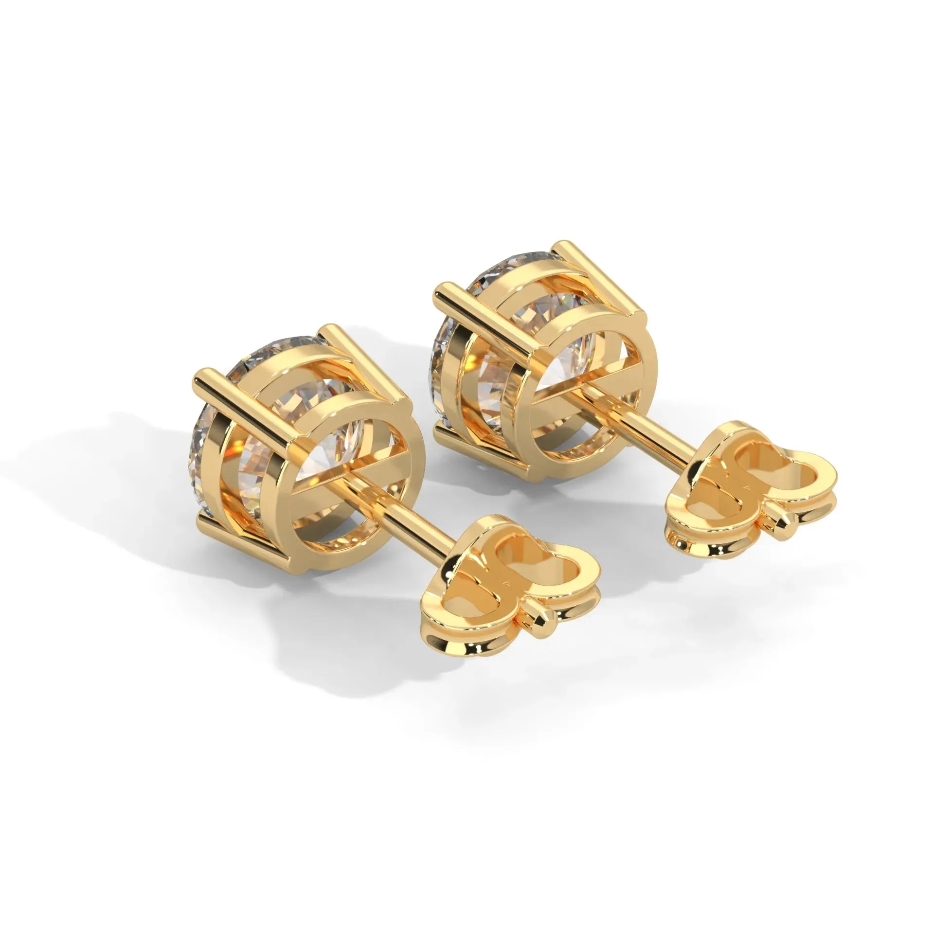 Lab-Grown Diamond Round 4 Prong Stud Earrings