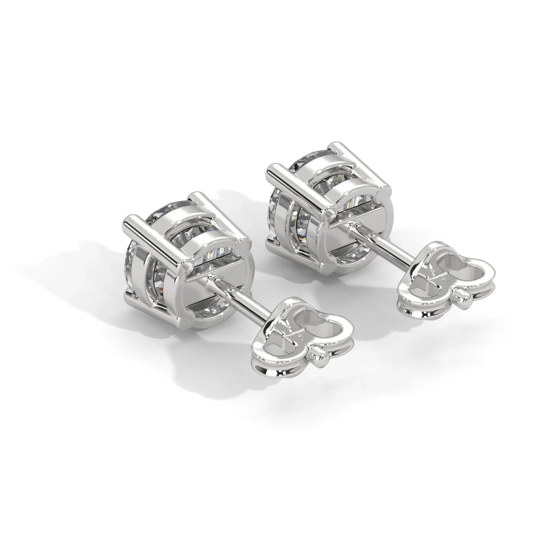 Lab-Grown Diamond Round 4 Prong Stud Earrings