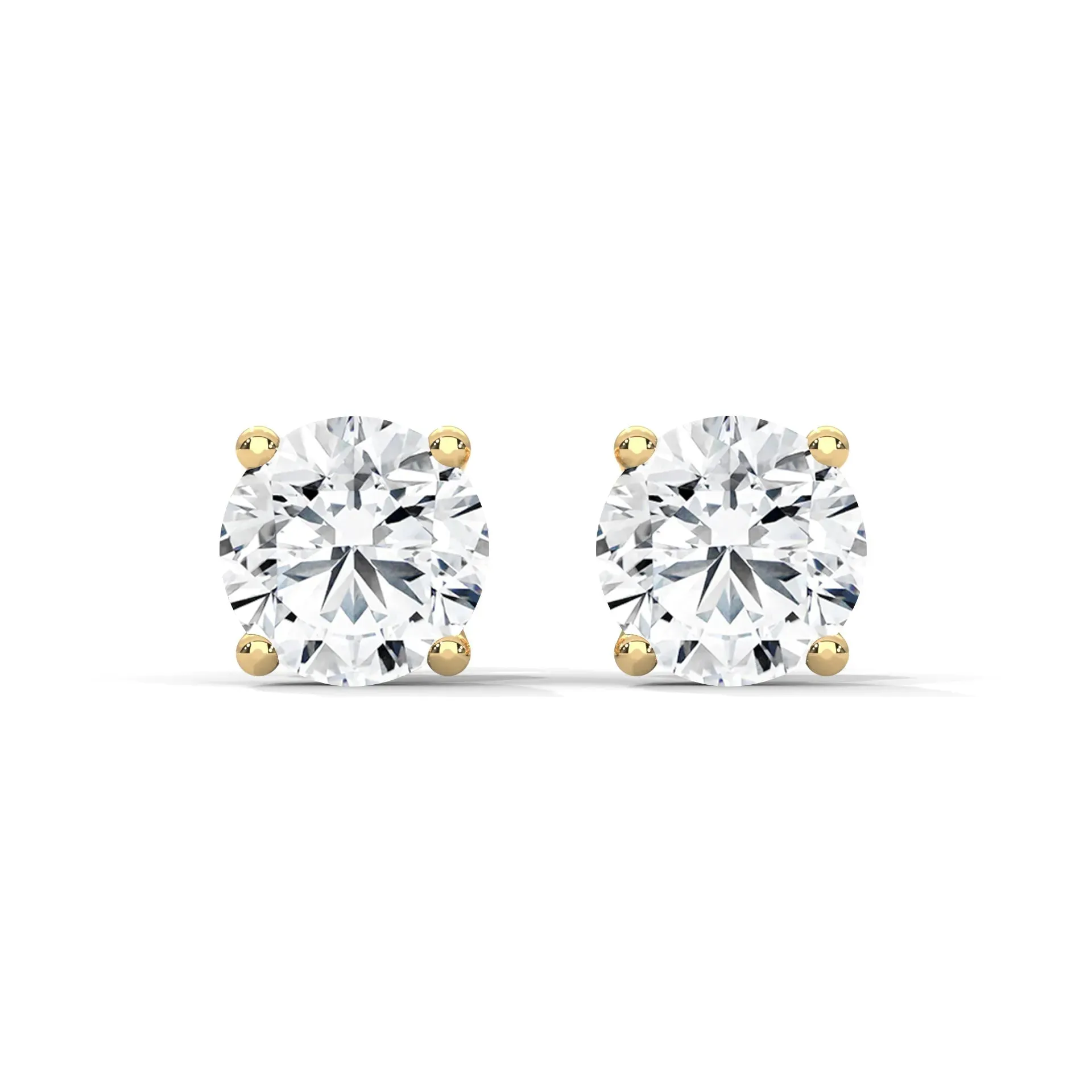 Lab-Grown Diamond Round 4 Prong Stud Earrings