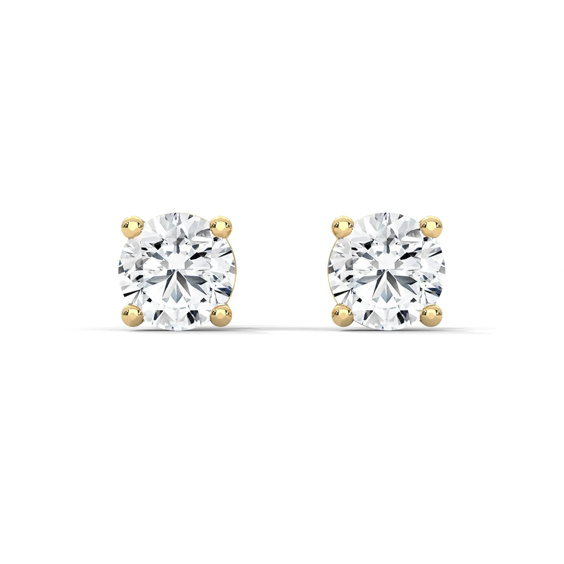 Lab-Grown Diamond Round 4 Prong Stud Earrings