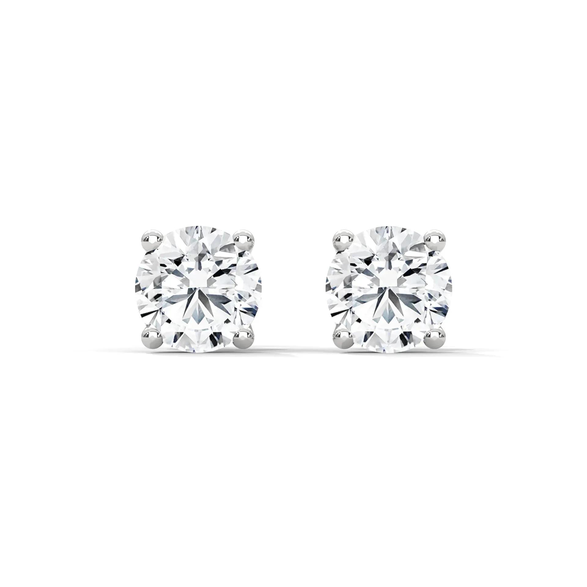 Lab-Grown Diamond Round 4 Prong Stud Earrings