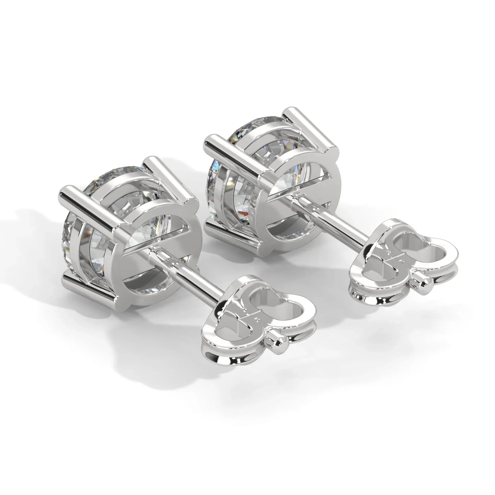 Lab-Grown Diamond Round 4 Prong Stud Earrings