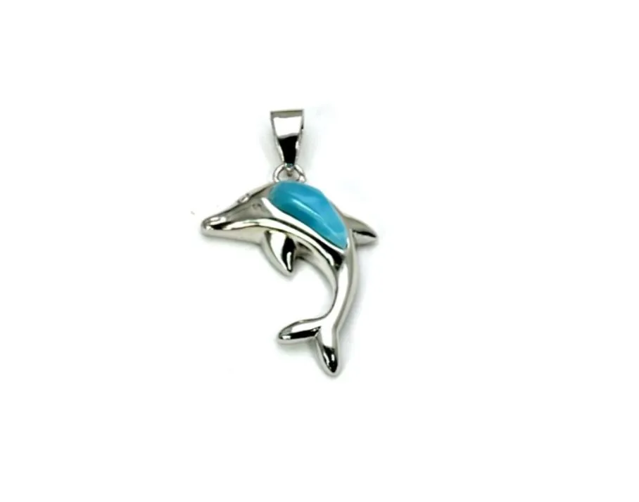 Larimar Dolphin Pendant