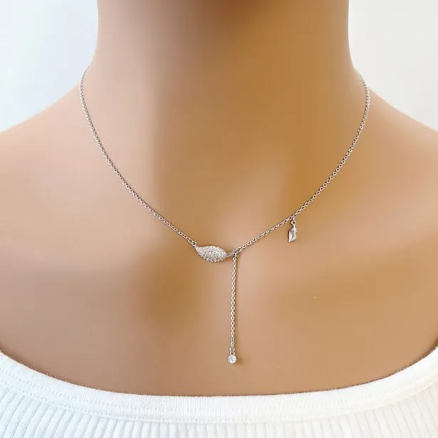 Leaf Cubic Zirconia Necklace