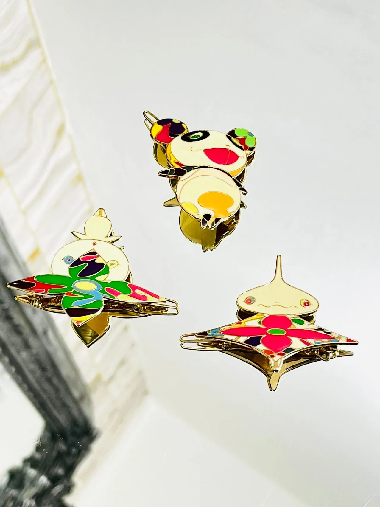 Louis Vuitton Ltd Edition Takashi Murakami Collection Hair Clips