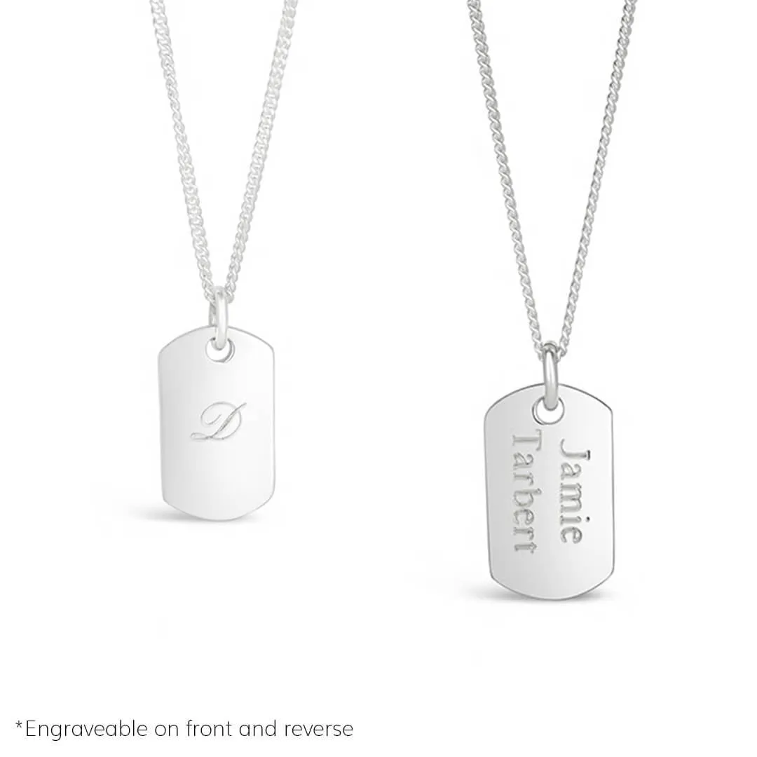 Men's Dog Tag Necklace | Silver