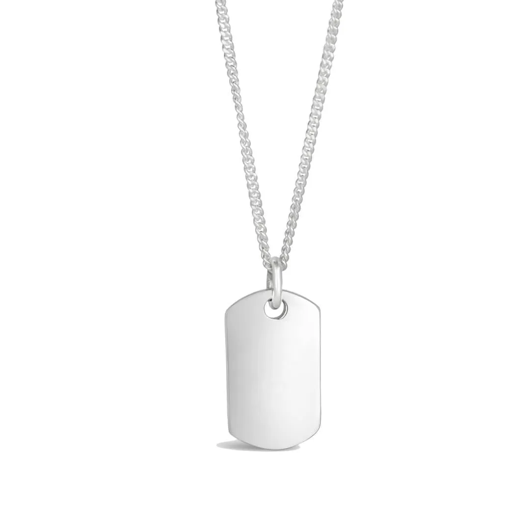 Men's Dog Tag Necklace | Silver