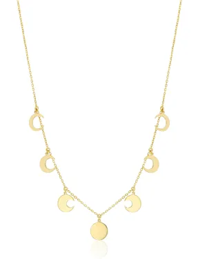 Moon Phase Gold Choker