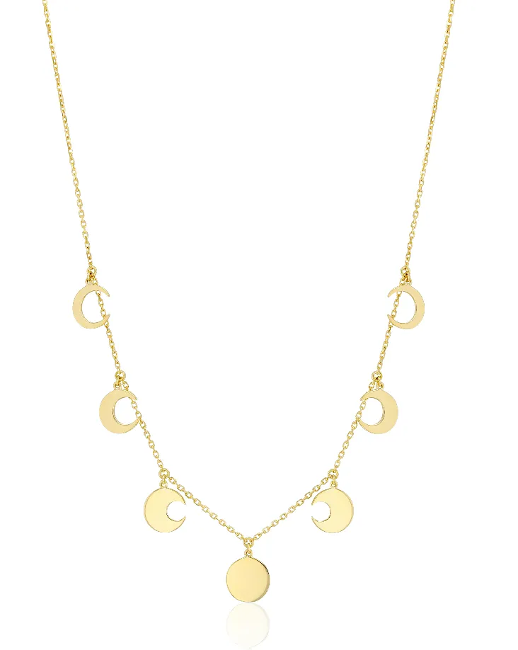 Moon Phase Gold Choker