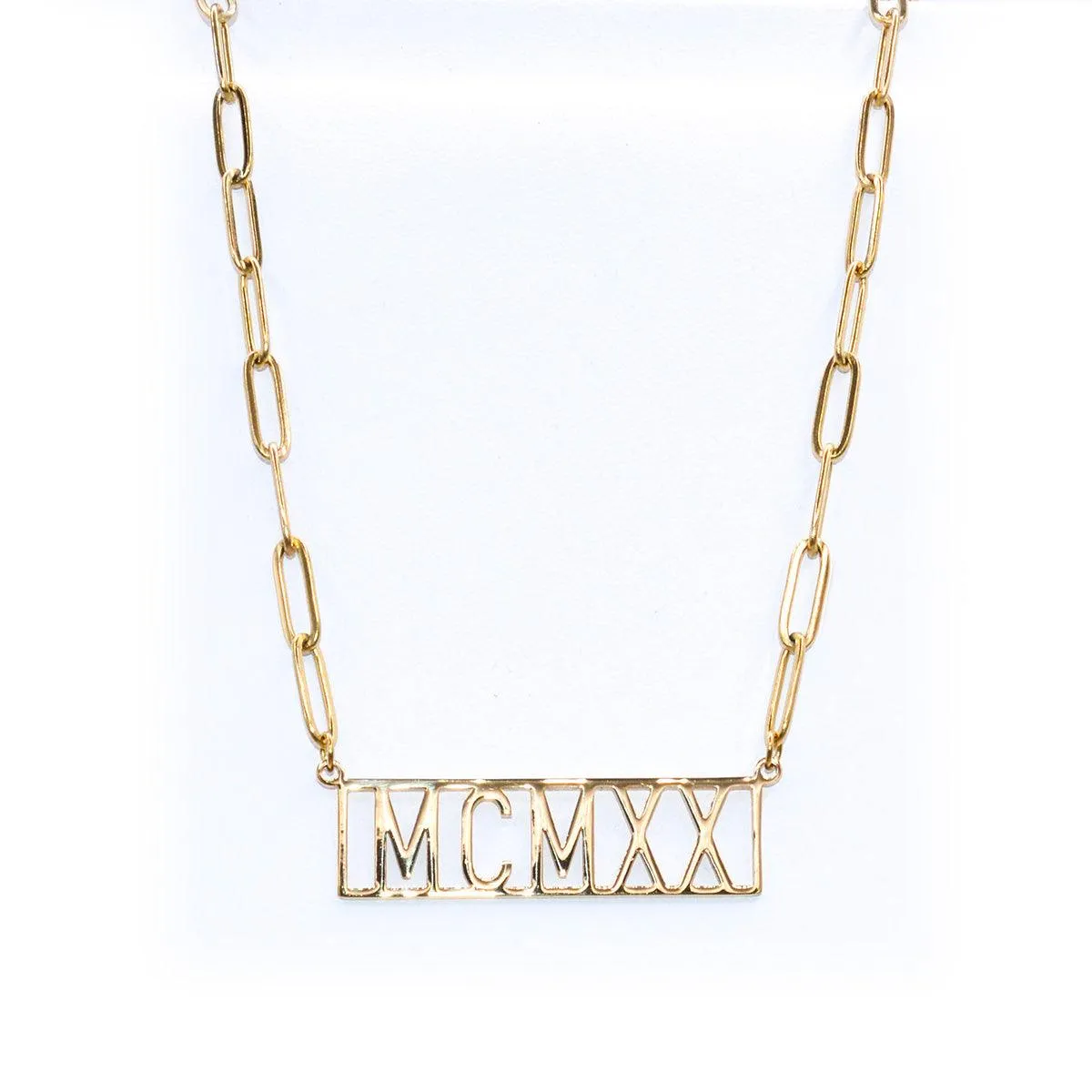 **NEW** ΖΦΒ 1920 MCMXX Founding Year Necklace (Stainless Steel)