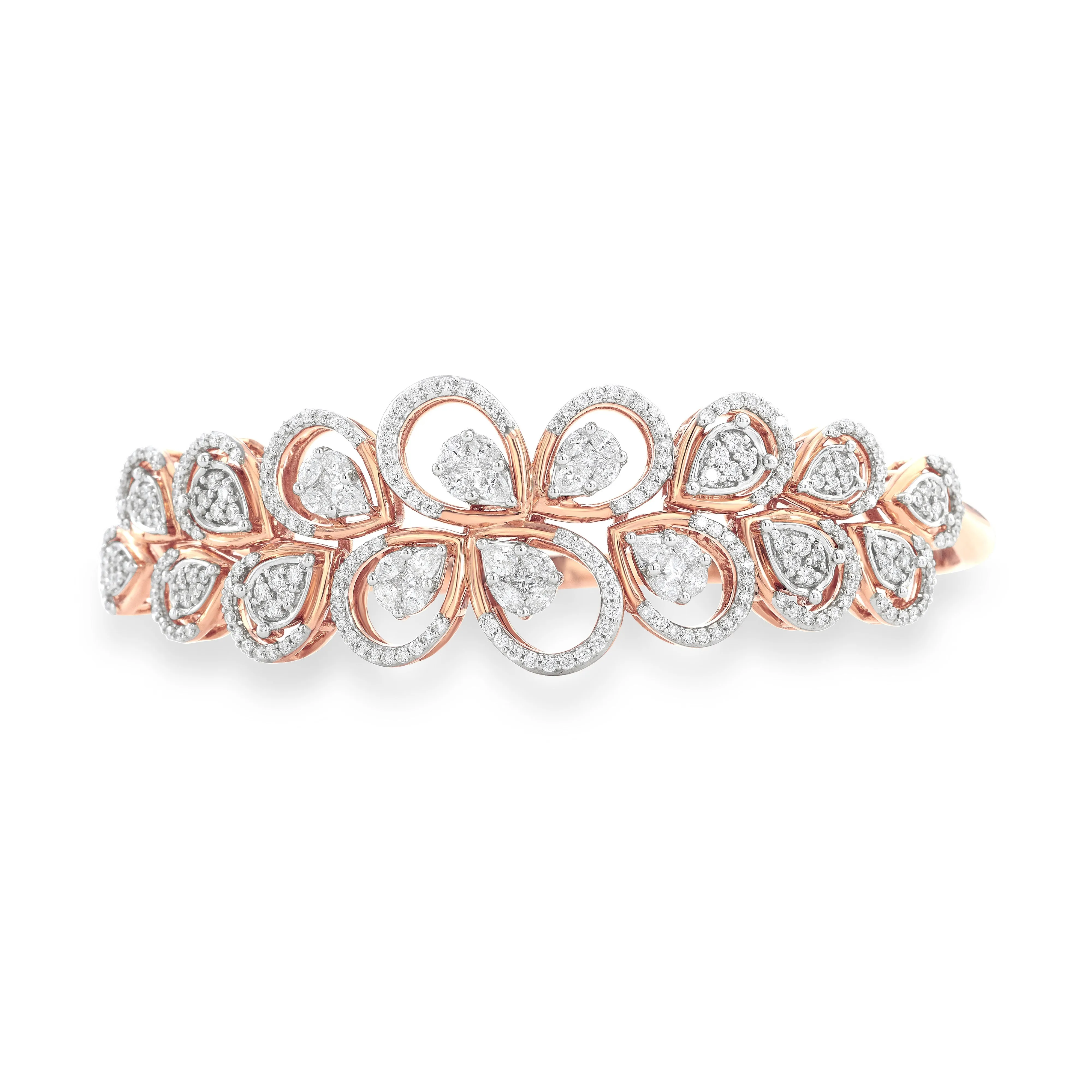 One Peony Diamond Bangle*