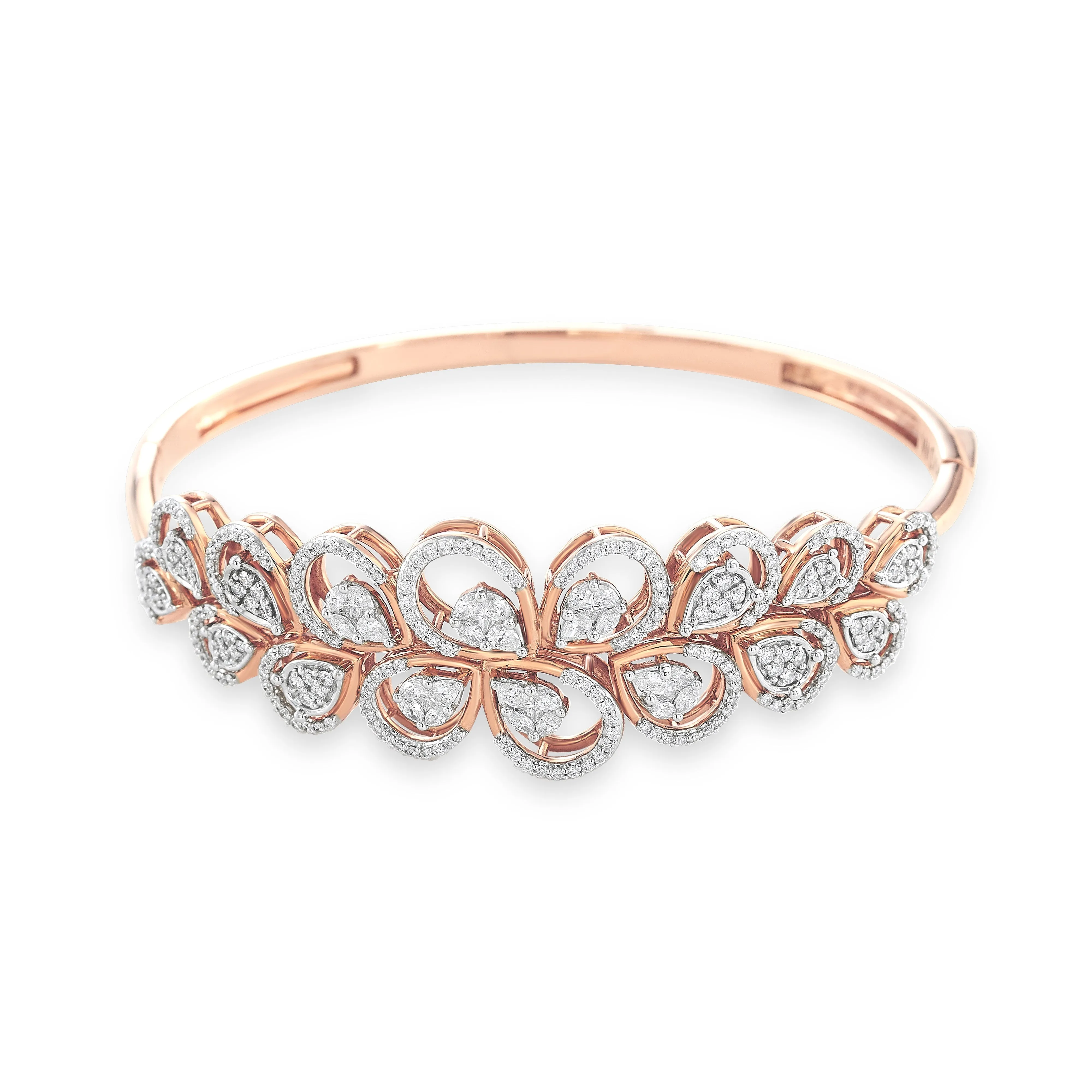 One Peony Diamond Bangle*