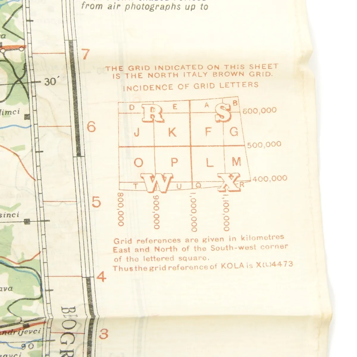 Original U.S. WWII 1942 Color Silk Escape and Evasion Maps with Pouch - Italy Croatia Serbia