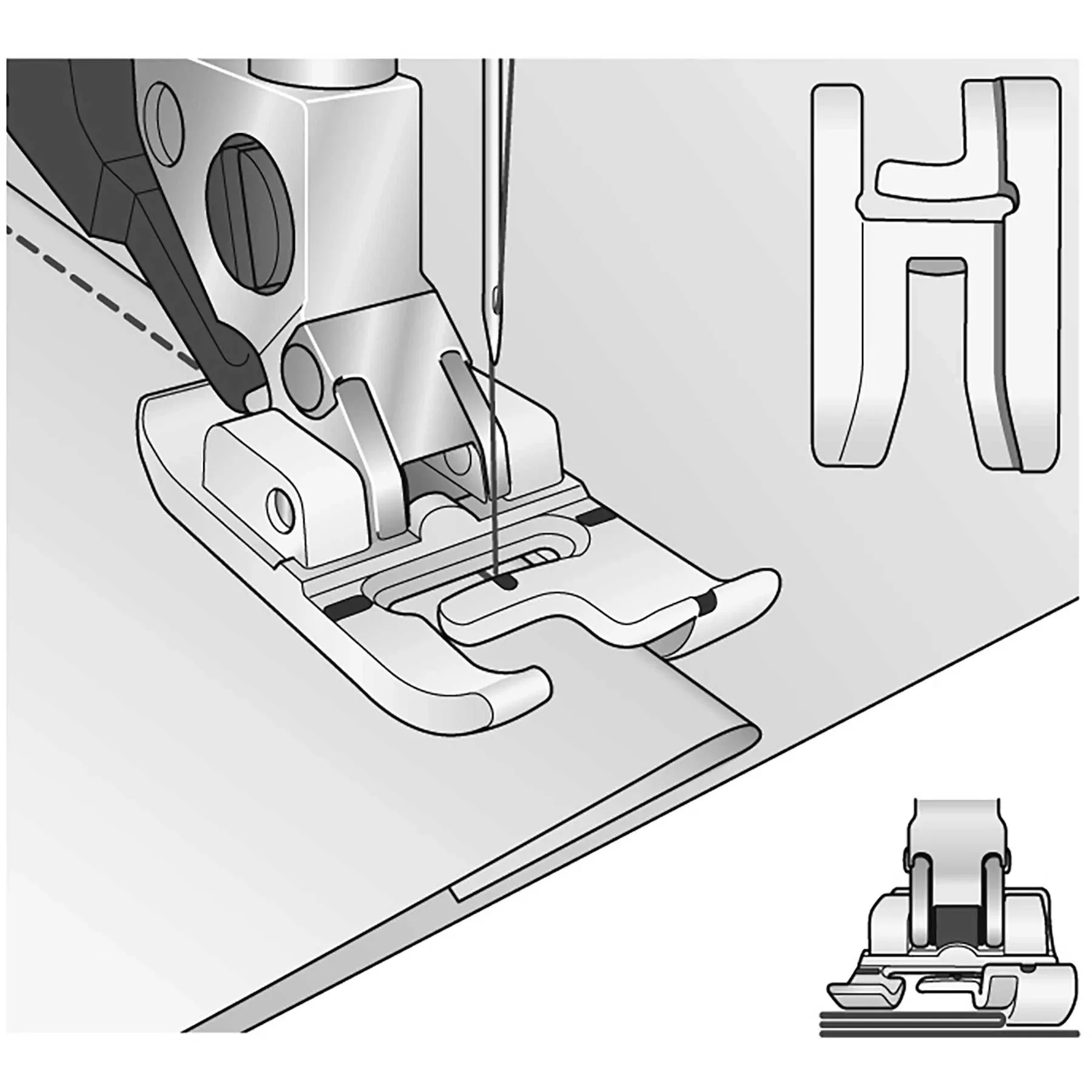 PFAFF® Right Edge Bi-Level Foot For IDT™ System