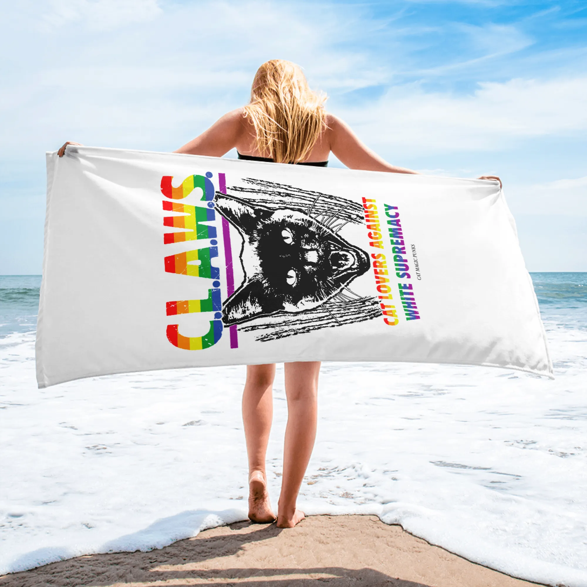 Pride CLAWS Beach Towel