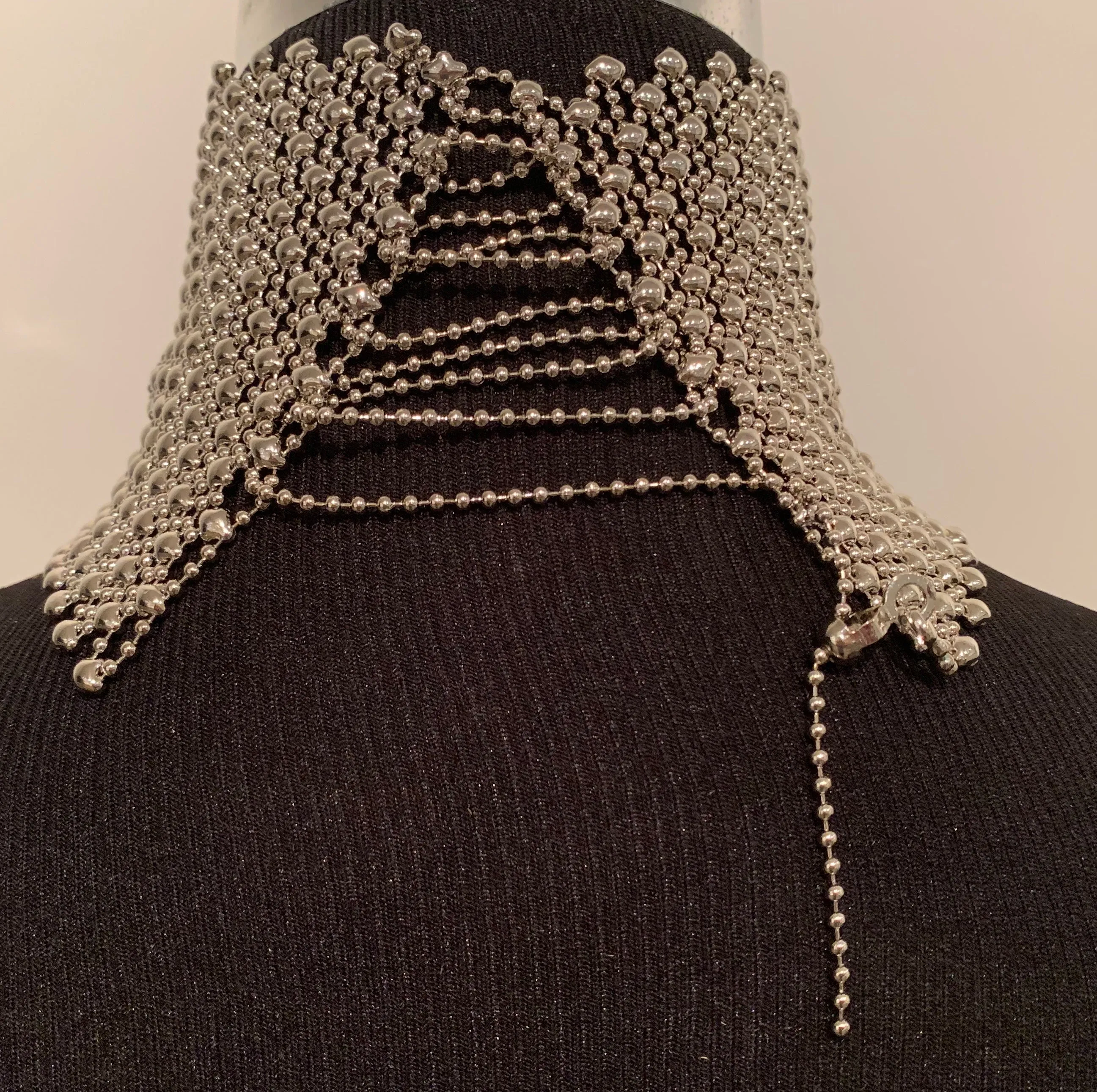 SG Liquid Metal C32 - AS Antique Silver Choker by Sergio Gutierrez