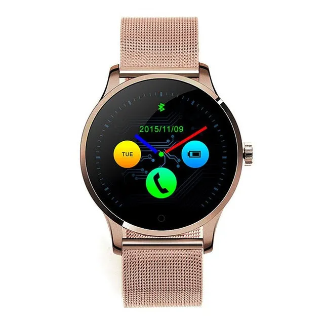 Silver Mesh Strap Smart Watch