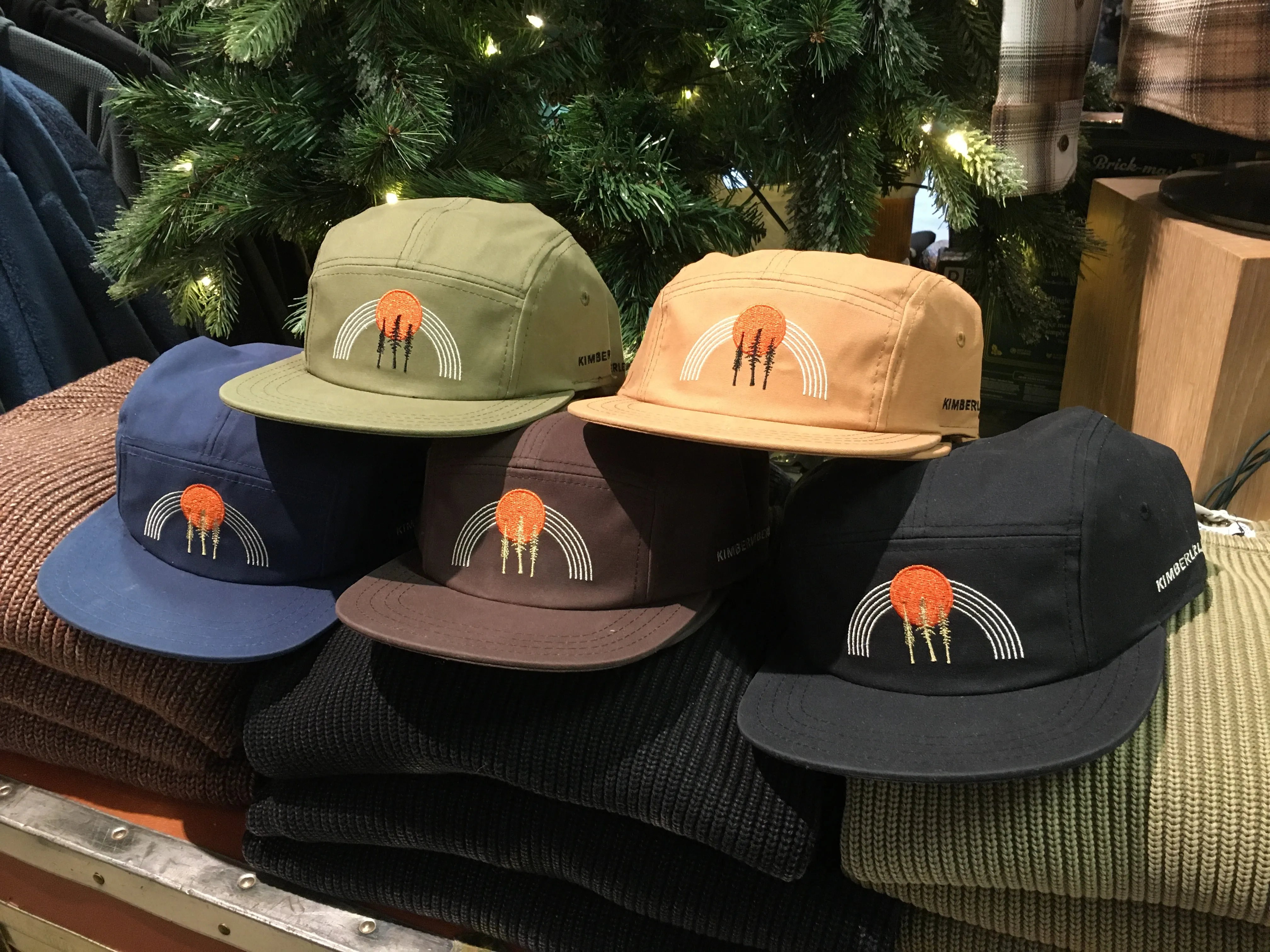 Sun Tree Rainbow - All weather waxed canvas low profile hats.