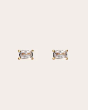 The Essential Baguette stud earrings - gold plated