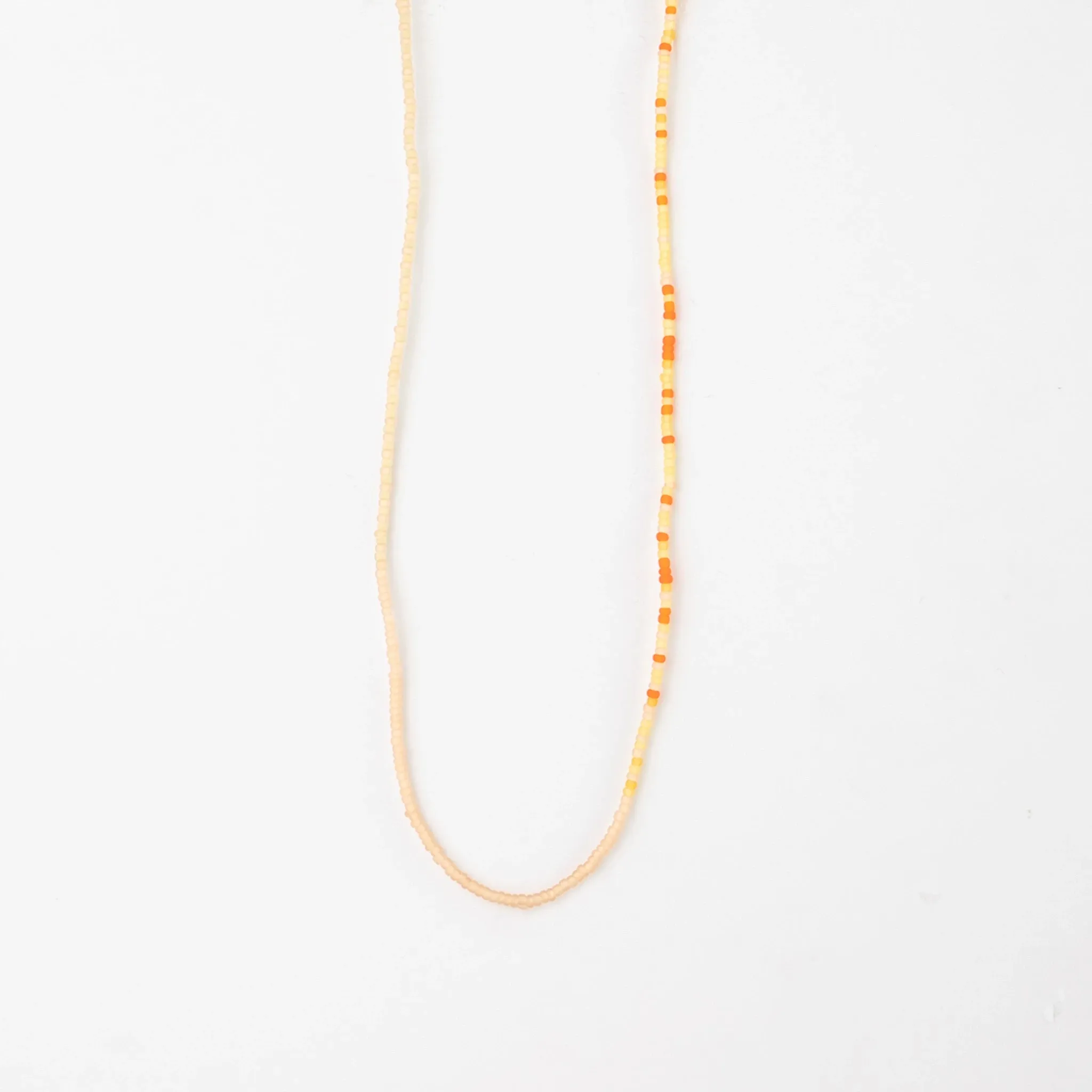 Trikora Dainty Beaded Choker Necklace Orange