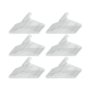 White Recycled Plastic Hangers with Hooks (60-Pack)